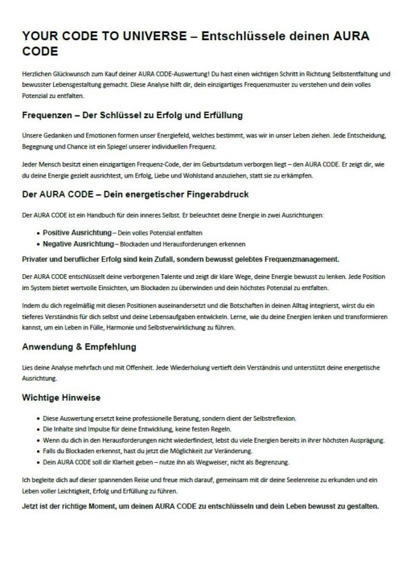 AURA CODE Analyse – Dein persönliches Erfolgs-Skript – Bild 2