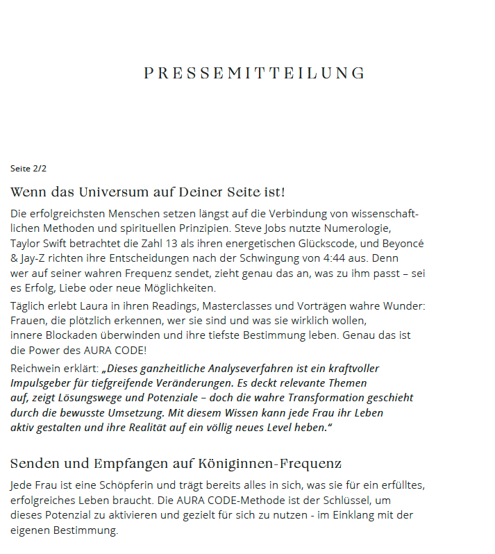 Pressemitteilung Laura Reichwein 2